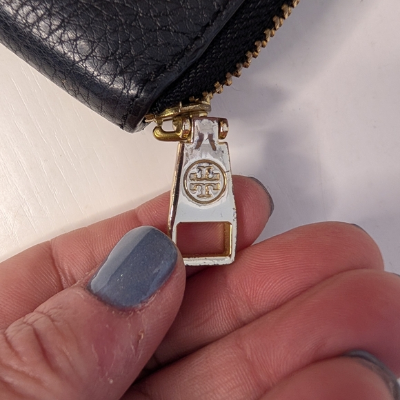 Tory Burch Black Leather Clutch/Wristlet - EUC!